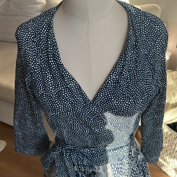 DVF Jewel Dream Dot Mid/Flower Power Wrap Dress - Picture 2 of 8